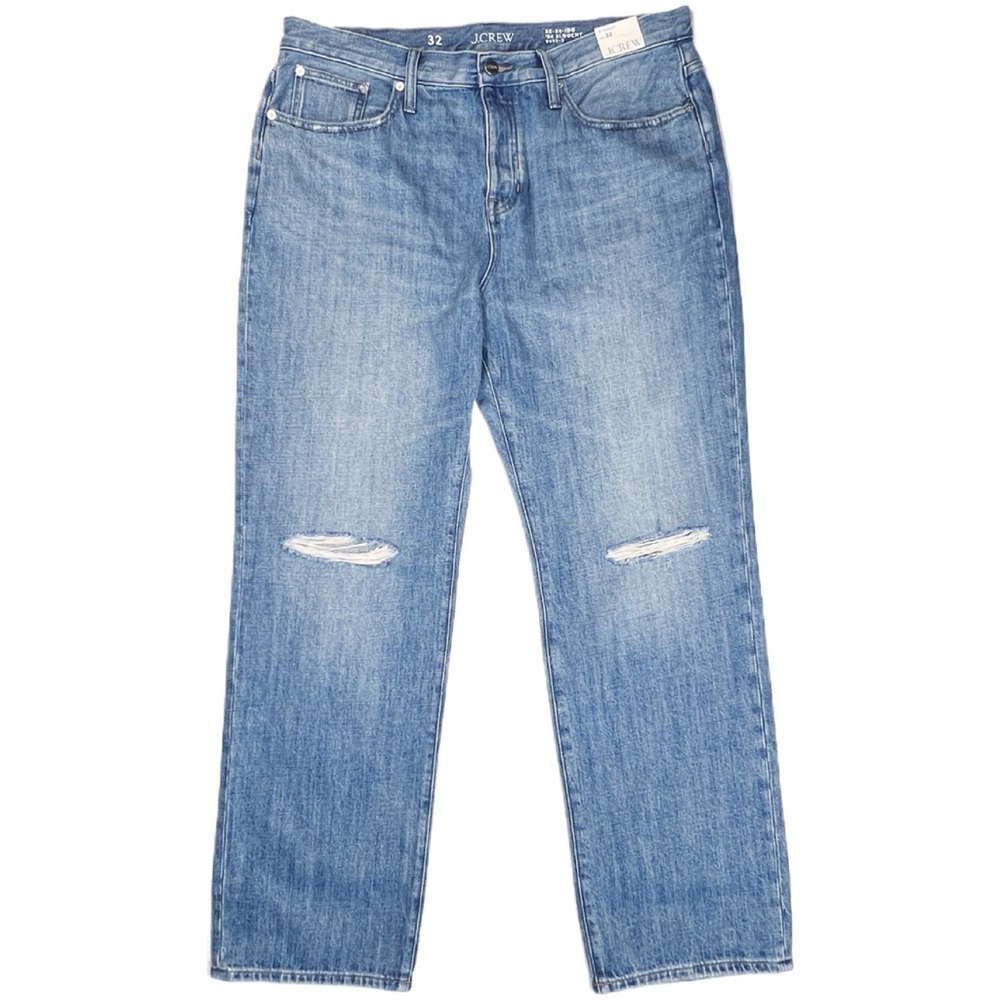 J.CREW Women’s Size 32‎ ‘84 Kyoto Wash Slouchy Distressed Straight Leg Jeans - Picture 2 of 16